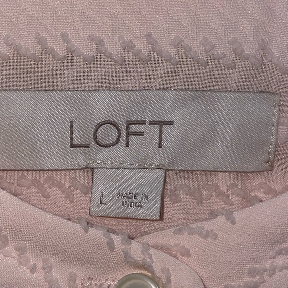 Loft Pink Button down top - Picture 3 of 6